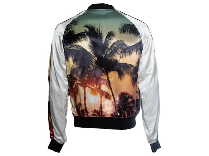 Balmain, bomber de seda con estampado de palmeras Multicolor - vista 2