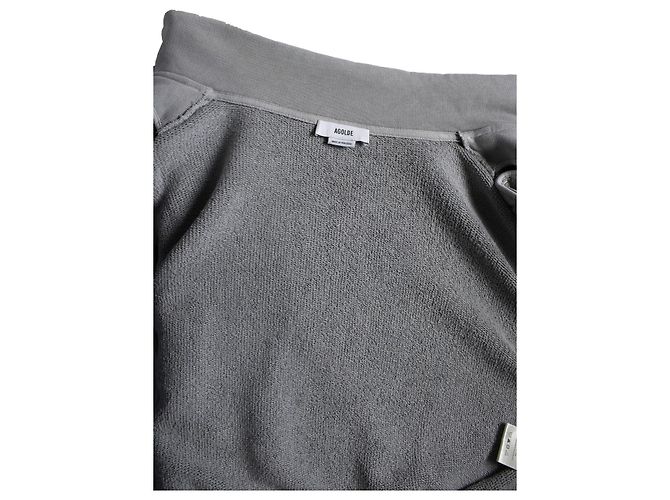 Agolde, grauer kurzer Cardigan mit Reißverschluss - Ansicht 5