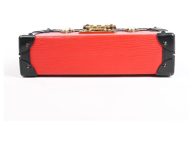 Petite Malle Borsa a Spalla Louis Vuitton Petite Mull in Pelle Epi Rosso x Nero M54651 Beige - vista 10