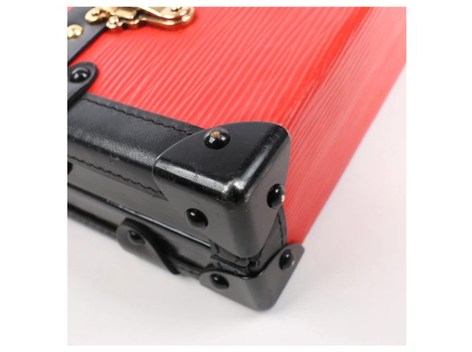 Petite Malle Borsa a Spalla Louis Vuitton Petite Mull in Pelle Epi Rosso x Nero M54651 Beige - vista 12