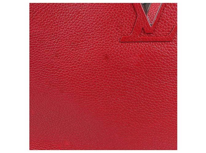 Borsa Louis Vuitton Parnassea Capucines GM Rossa M48871 Beige - vista 15