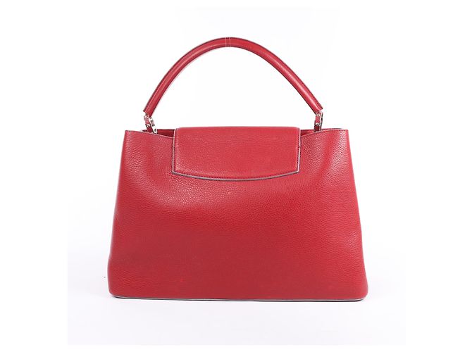 Borsa Louis Vuitton Parnassea Capucines GM Rossa M48871 Beige - vista 4