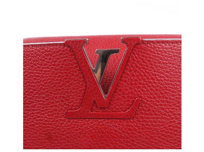 Borsa Louis Vuitton Parnassea Capucines GM Rossa M48871 Beige - vista 7
