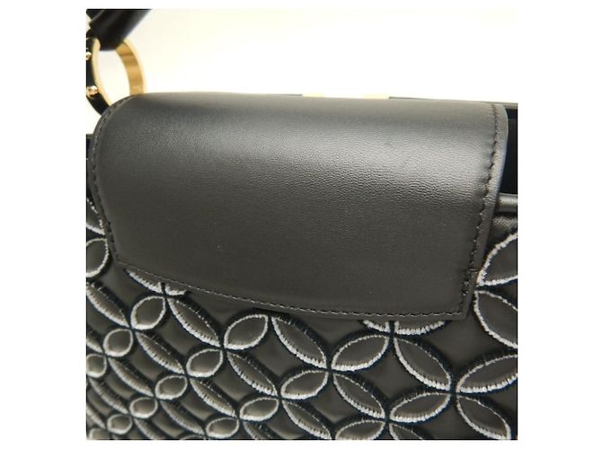 Borsa Louis Vuitton Monogram Flower Capucines BB Nero - vista 11