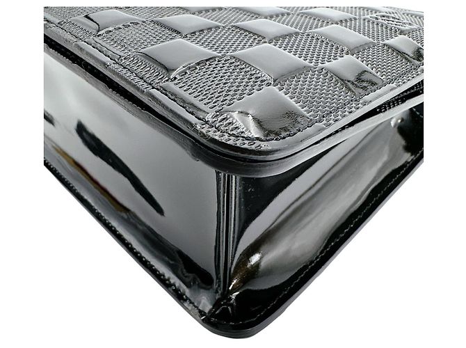 Borsa a tracolla Louis Vuitton Cabaret Damier Vernis Nero - vista 6