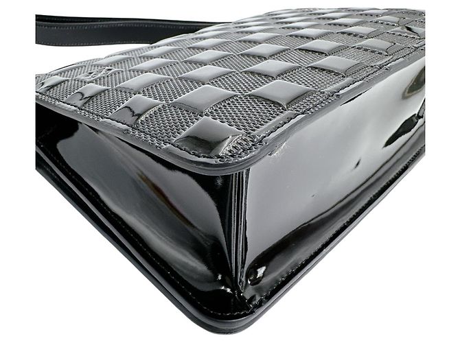 Borsa a tracolla Louis Vuitton Cabaret Damier Vernis Nero - vista 9
