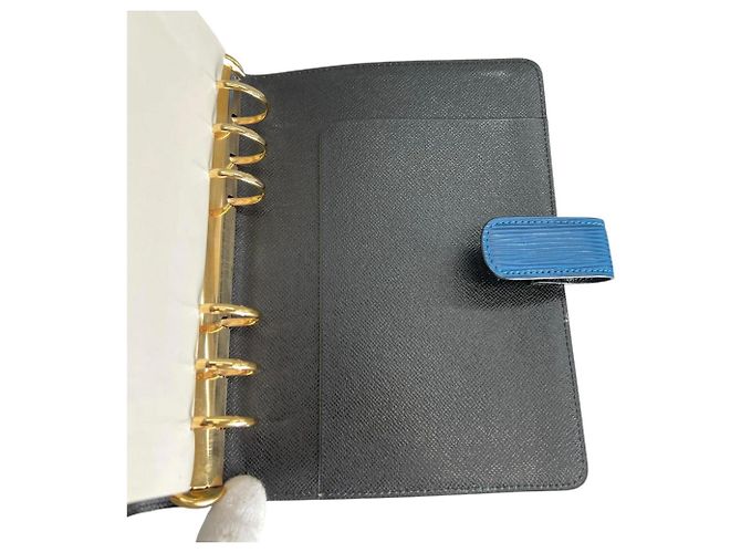 Louis Vuitton Epi Leather Agenda MM Notebook Cover in Toledo Blue - view 11