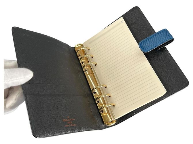 Louis Vuitton Epi Leather Agenda MM Notebook Cover in Toledo Blue - view 9