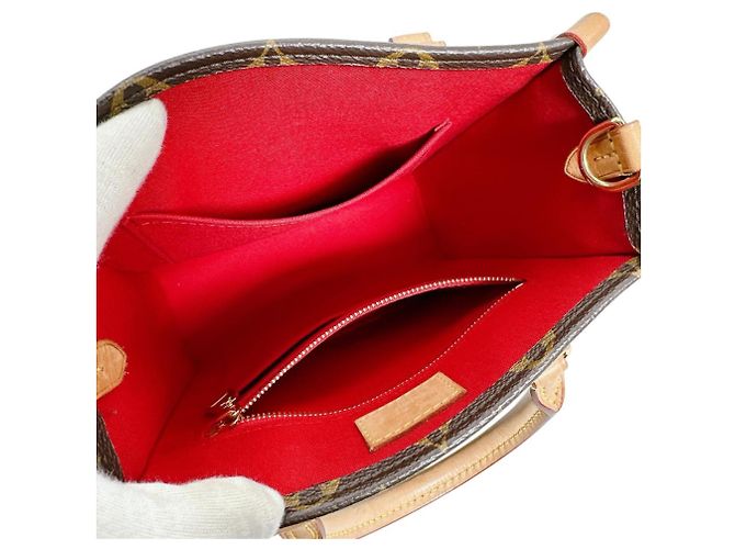 Borsa a Mano Louis Vuitton Monogram Sac Plat BB Marrone - vista 10
