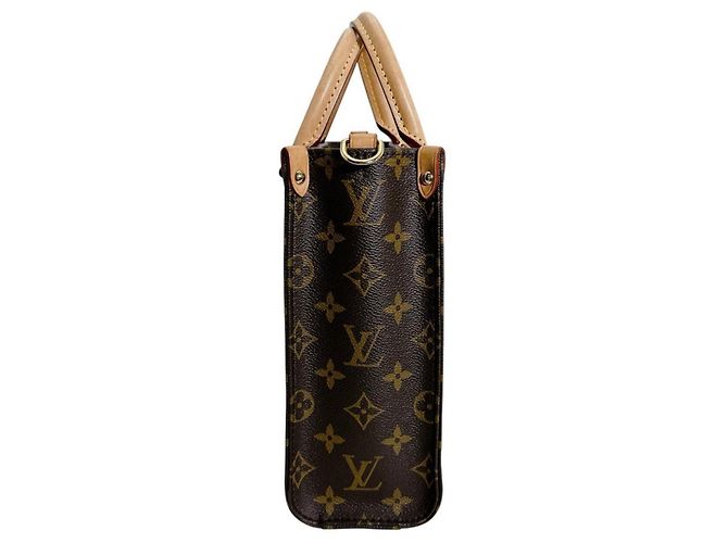 Borsa a Mano Louis Vuitton Monogram Sac Plat BB Marrone - vista 4