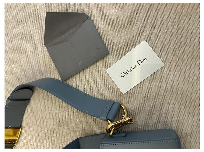 Borsa Dior 30 Montaigne Box Pelle di Vitello Blu - vista 10