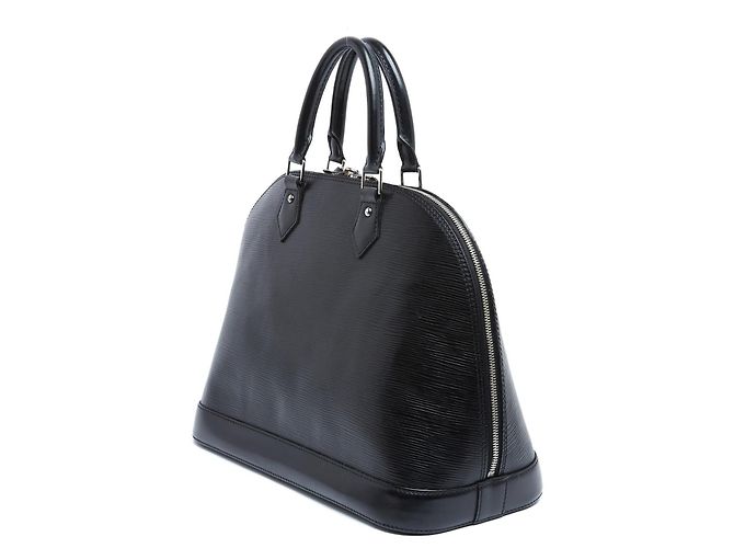 Louis Vuitton Alma MM Pelle Epi Nero - vista 4