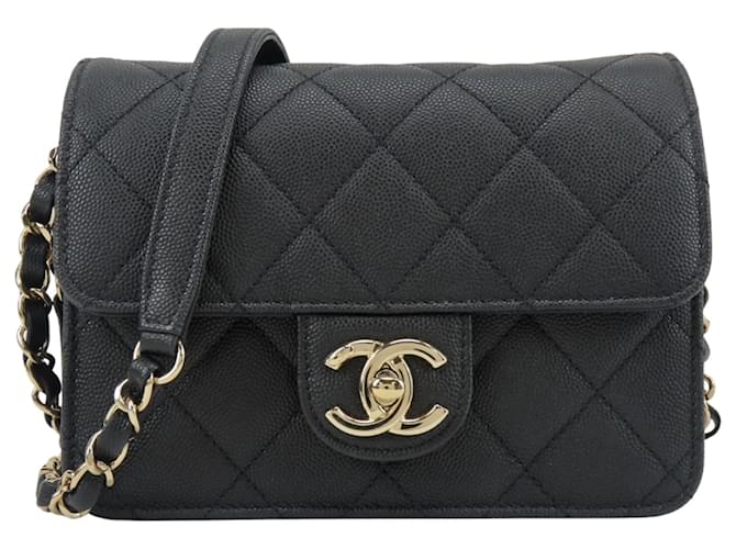 Borsa a Spalla Chanel Mini Flap Nero - vista 2