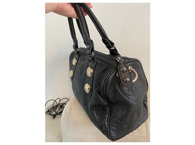 Borsa Gucci in pelle nera con rilievi Nero - vista 4