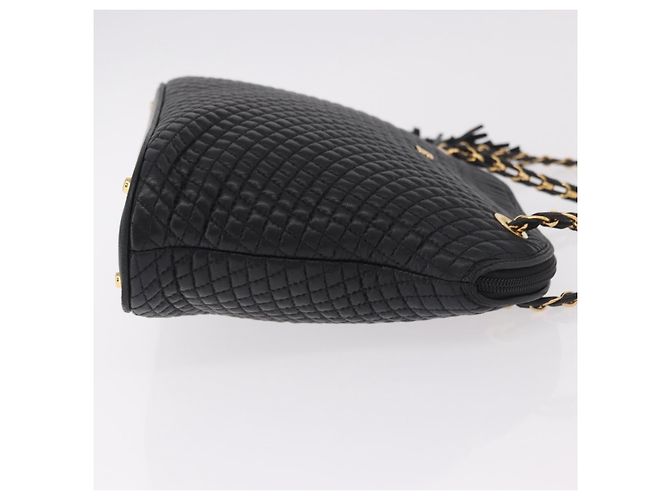 Bally Vintage gestepptes Leder mit Kette Schwarz - Ansicht 3