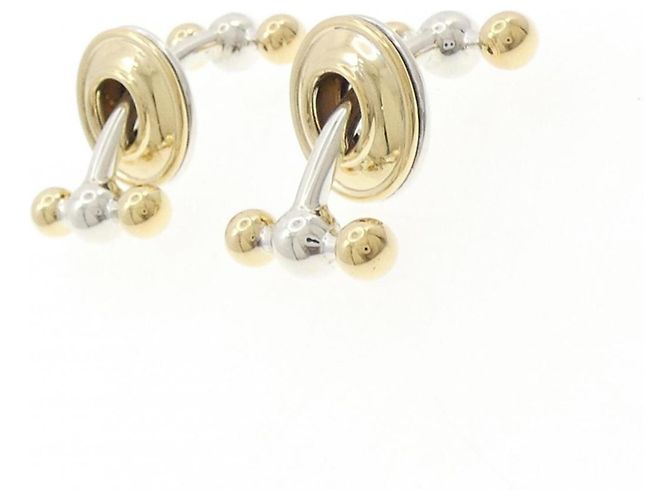 Gemelli Tiffany & Co. in argento e oro giallo - vista 2