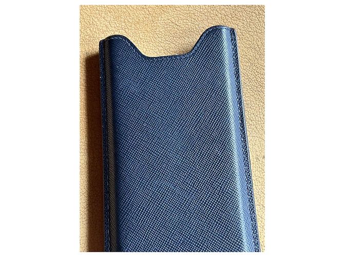 Montblanc iPhone 5 Saffiano Leather Case - Navy Blue - view 3