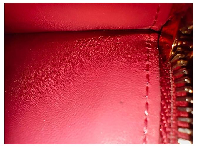 Louis Vuitton Monogram Vernis Porte-Valeurs Portafoglio Rosa Lampone - vista 12