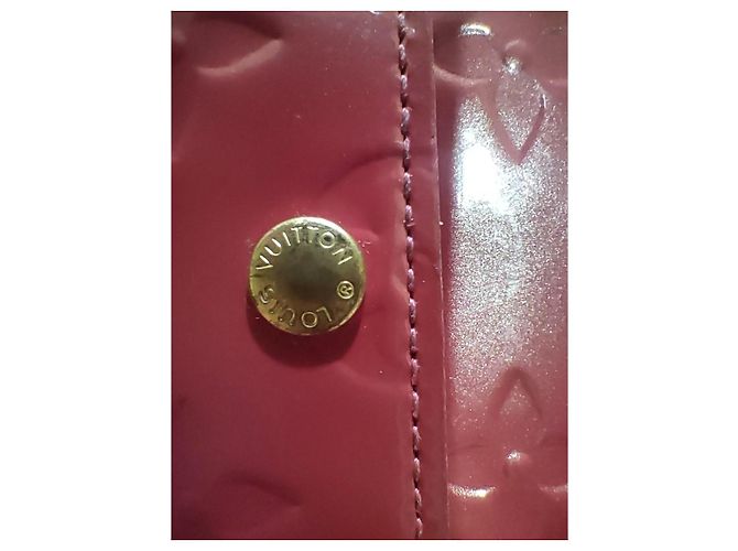 Louis Vuitton Monogram Vernis Porte-Valeurs Portafoglio Rosa Lampone - vista 13