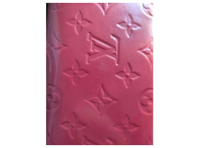 Louis Vuitton Monogram Vernis Porte-Valeurs Portafoglio Rosa Lampone - vista 14