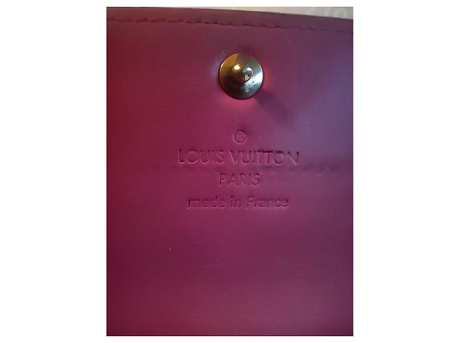 Louis Vuitton Monogram Vernis Porte-Valeurs Portafoglio Rosa Lampone - vista 6