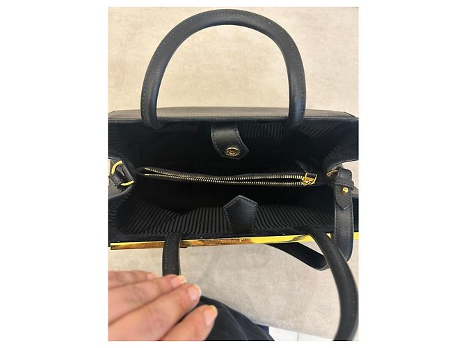 Fendi 2Jours Borsa Tote Pelle Nera Nero - vista 10