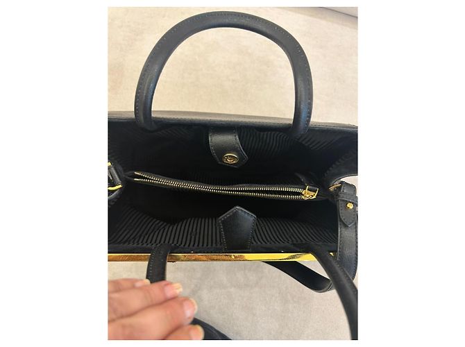 Fendi 2Jours Borsa Tote Pelle Nera Nero - vista 7