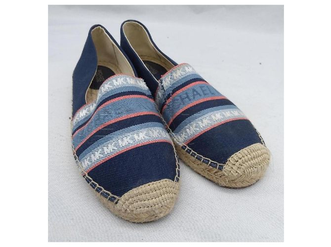 Michael Kors Blaue Canvas Espadrilles mit Logo Mehrfarben - Ansicht 2