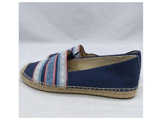 Michael Kors Blaue Canvas Espadrilles mit Logo Mehrfarben - Ansicht 4