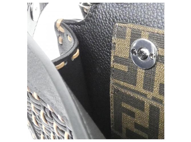 Borsa Fendi Peekaboo I See You Medium Nero Sabbia - vista 10