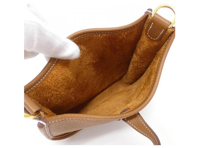 Hermès Borsa a tracolla Hermes Evelyne Amazon 16cm D'oro - vista 8