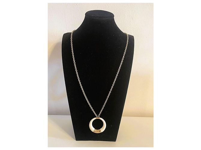 Collana DOLCE & GABBANA “Clue” con pendente bianco placcato oro D'oro - vista 2