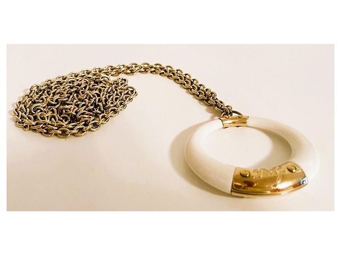 Collana DOLCE & GABBANA “Clue” con pendente bianco placcato oro D'oro - vista 5