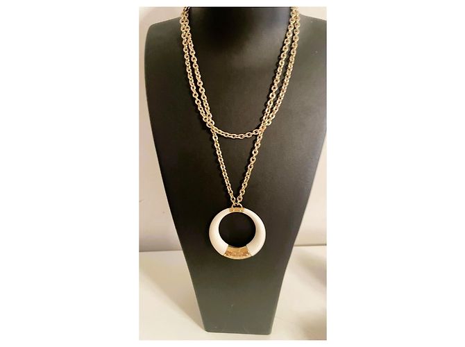 Collana DOLCE & GABBANA “Clue” con pendente bianco placcato oro D'oro - vista 6