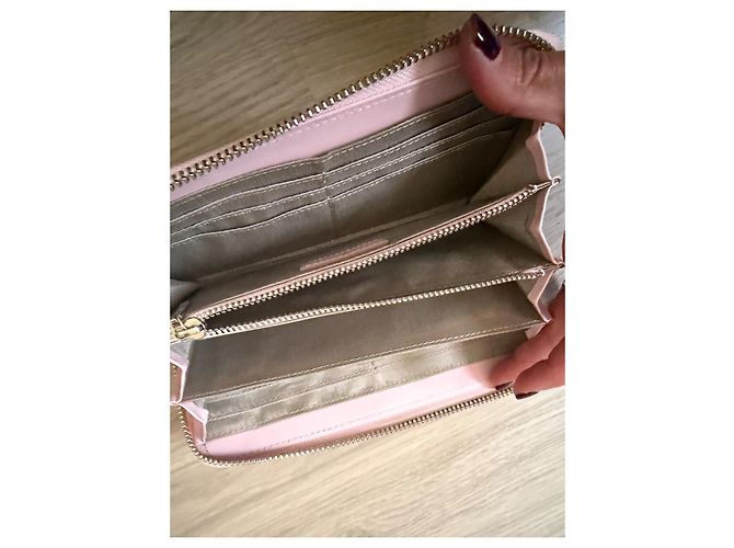 Courreges Courrèges Cartera Zip-Around de Cuero Charol Rosa y Negro - vista 4