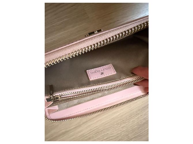 Courreges Courrèges Cartera Zip-Around de Cuero Charol Rosa y Negro - vista 5
