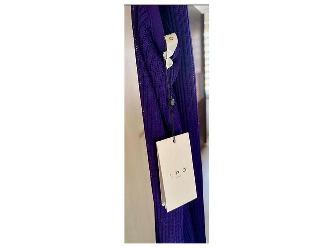 IRO Maxikleid aus Rippstrick in Lila - Ansicht 4