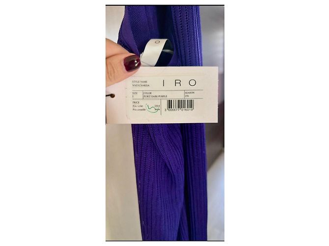 IRO Maxikleid aus Rippstrick in Lila - Ansicht 5