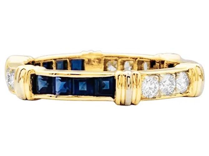 Cartier Ring, "Psychée", Gelbgold, Diamanten, Saphire - Ansicht 2