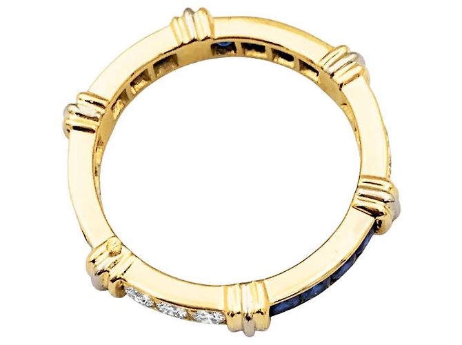 Cartier Ring, "Psychée", Gelbgold, Diamanten, Saphire - Ansicht 4