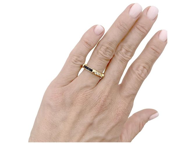 Cartier Ring, "Psychée", Gelbgold, Diamanten, Saphire - Ansicht 5