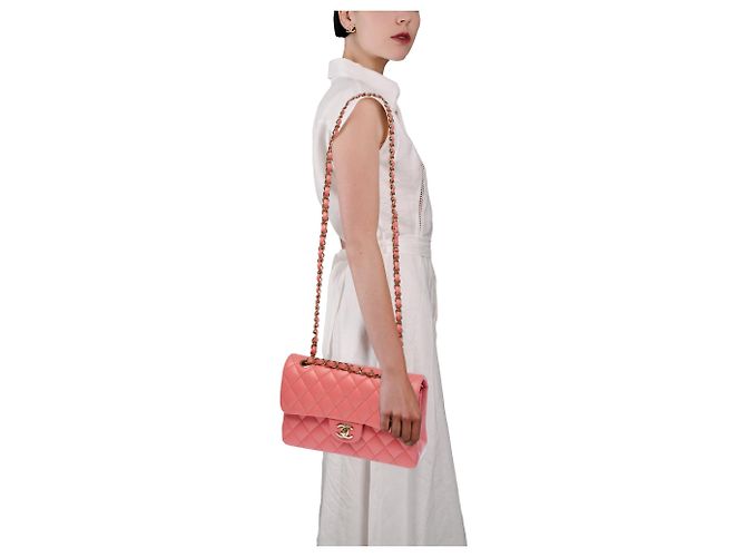 Borsa CHANEL Timeless/Classique in Pelle Rosa - 103587 - vista 12