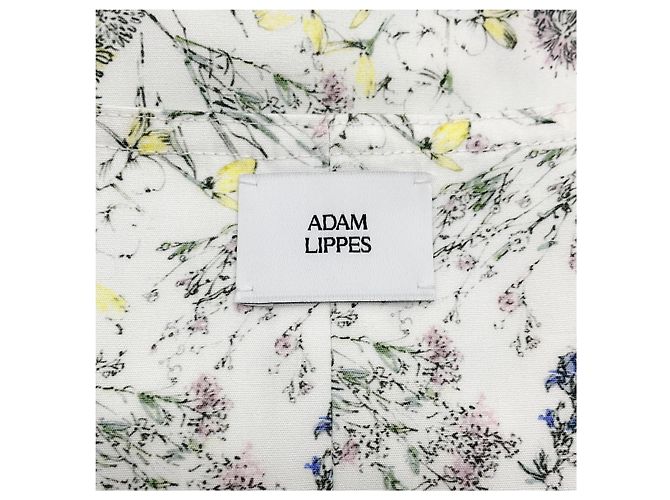 Adam Lippes Cassie Midi-Kleid aus weißer Baumwolle mit buntem Blumenmuster - Ansicht 4