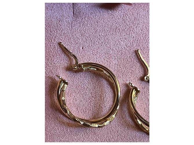Autre Marque Orecchini a cerchio intrecciati in oro giallo 14k D'oro - vista 6