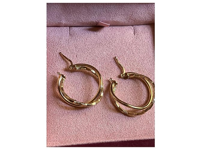 Autre Marque Orecchini a cerchio intrecciati in oro giallo 14k D'oro - vista 7