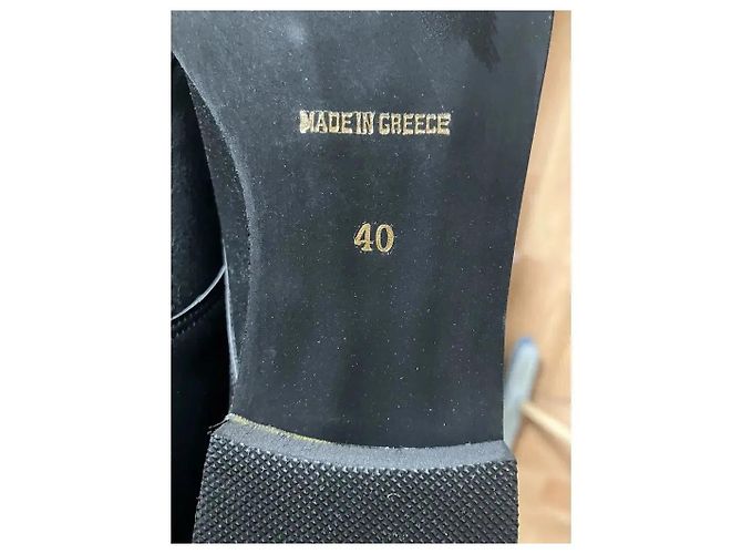 Autre Marque Oxford in pelle nera con borchie e punta affusolata Nero - vista 7