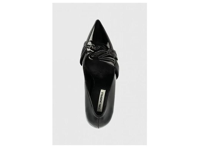 Karl Lagerfeld Sarabande Décolleté Vernice Nera Nero - vista 6