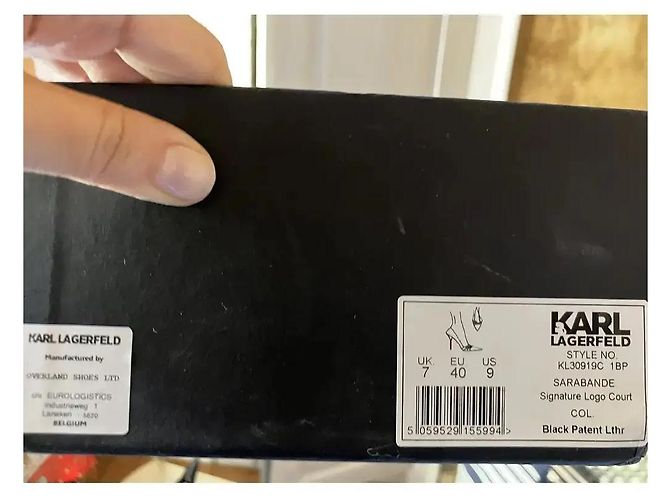 Karl Lagerfeld Sarabande Décolleté Vernice Nera Nero - vista 7