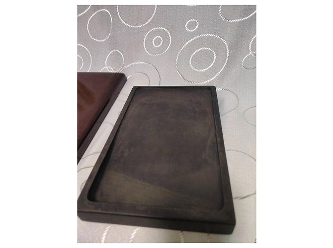 Autre Marque Pierre à encre Duanxi Song Keng et coffret bois de rose Marron Noir - vue 10