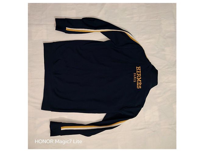 Hermès Paris Baumwoll-Trainingsjacke Dunkelblau - Ansicht 8